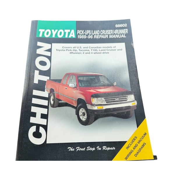Toyota Pick-Ups Land Cruiser 4Runner 1989-96 Chilton Repair Manual Book - Picture 1 of 5